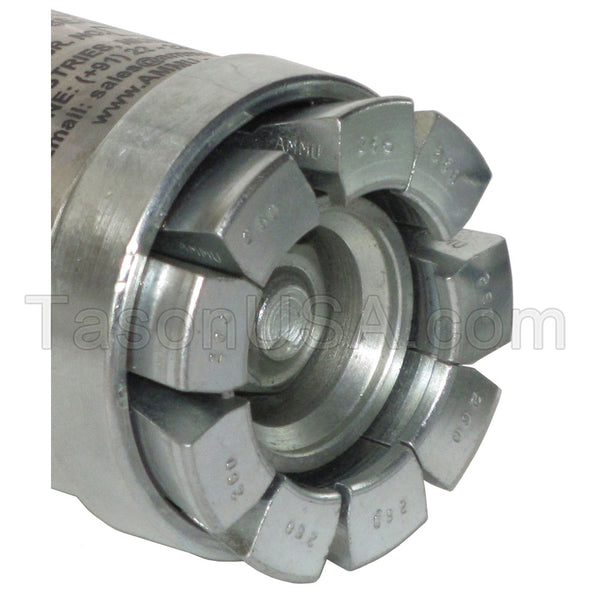steel jaws of crimping sealing tool