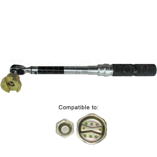Manual Precision Drum plug Torque Wrench - For 2 inch & 3/4 inch Hexagon Metal Bung